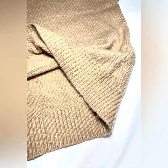 Beige Sweater Blended Wool Oversized Unisex - Picture 14 of 14